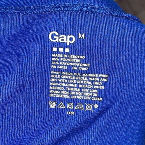 Gap Royal Blue Short Sleeve Embellished Tee Shirt - Picture 3 of 3